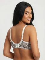 Women's best Turkish Cotton Underwired Seamed Bra with Classic Leopard Print - Image 2