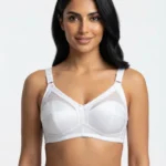 Women's Underwired Full-Coverage Support Bra with Translucent Mesh Upper Panels