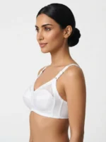 Women's Underwired Full-Coverage Support Bra with Translucent Mesh Upper Panels - Image 3
