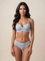 Women's Sporty Bow-Accent Seamless Athleisure Base Layer Set