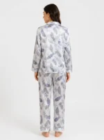 Women's Luxury Satin Fern Leaf Pajama Set - Image 2