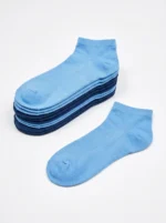 Women's Cloud Blue Combed Cotton Low-Profile Trainer Socks - Image 2