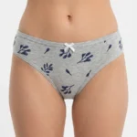 Whimsical Wildflower Cotton Mid-Rise Bikini in Sage Green