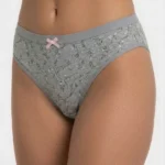 Botanical Leaf-Print Cotton Bikini Brief
