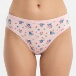Pastel Blossom Cotton High-Cut Brief