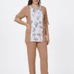 Printed Panel Professional Uniform Scrub Set