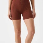 Women's High-Waisted Seamless Ribbed Boy Short Panties