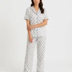 Cornflower Sprig Cotton Pajama Set