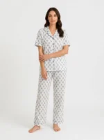 Cornflower Sprig Cotton Pajama Set