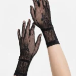 Women's Vintage Butterfly Patterned Sheer Lace Gloves