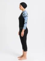 Blossom Harmony Colorblock Modest Skirted Swimsuit Set - Image 3