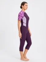 Imperial Plum Tropical Modest Swimwear Set - Image 2