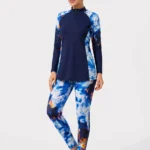 Oceanic Tie-Dye Splash Modest Swimwear Set