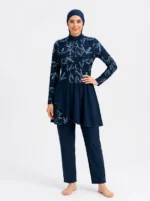 Oceania Leaf Silhouette Modest Swimwear Set