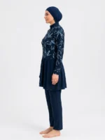 Oceania Leaf Silhouette Modest Swimwear Set - Image 3