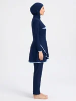 Azure Wave Colorblock Modest Swimwear Set - Image 3