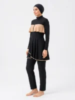 Onyx Ruffle Accent Modest Swimwear Set - Image 3