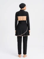 Onyx Ruffle Accent Modest Swimwear Set - Image 2