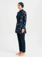 Indigo Mosaic Terrazzo Modest Swimwear Set - Image 3