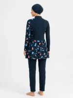 Indigo Mosaic Terrazzo Modest Swimwear Set - Image 2