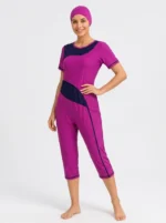 Magenta Wave Comfort Modest Swimwear Set