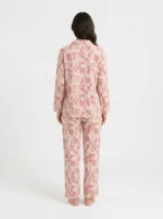 Dusty Rose Geometric Cotton Pajama Set - Image 2