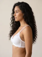 Lace Mesh-Trim Triangle Bralette - Image 3