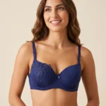 Denim Rose Lace Push-Up Bra