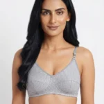Women's Premium Turkish Cotton Underwired Seamed Bra with Geometric Diamond Print