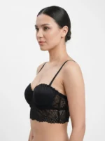 Premium Embroidered Lace Longline Bralette - Image 3