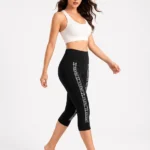 Lady Center Triple Stripe Performance Capri Leggings