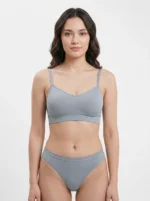 Seamless Geometric Textured Active Lingerie Set