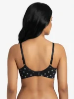 Women's Premium Turkish Cotton Wire-Free Seamed Bra with Mini Crown Motif Print - Image 2