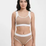 Seamless Contrast Trim Active Lingerie Set