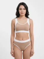 Seamless Contrast Trim Active Lingerie Set