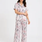 Blossom Rose Satin Pajama Set