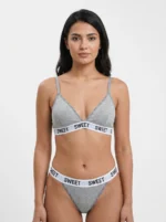 Seamless Typographic Active Lingerie Set