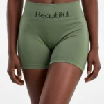 Women's Seamless Ribbed "Beautiful" Boy Short Panties