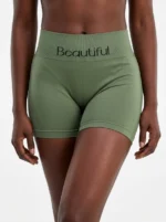 Women's Seamless Ribbed "Beautiful" Boy Short Panties
