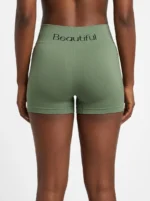 Women's Seamless Ribbed "Beautiful" Boy Short Panties - Image 2