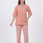 Mandarin Collar Plaid Yoke Uniform