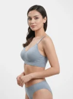 Seamless Geometric Textured Active Lingerie Set - Image 3