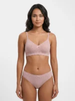 Seamless Pinstripe Active Lingerie Set
