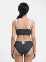 Women's Sporty Ribbed Contrast-Trim Athleisure Set - Image 2