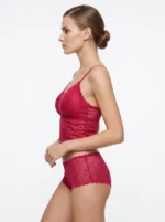Women's All-Over Lace Bralette & Boy-Shorts Lounge Set - Image 3