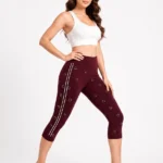 Happy Face Print Performance Capri Leggings