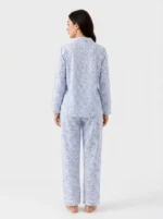 Cornflower Blue Damask Cotton Pajama Set - Image 2
