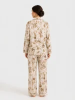 Toasted Almond Abstract Cotton Pajama Set - Image 2