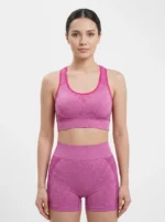 Seamless Heathered Two-Piece Workout Set