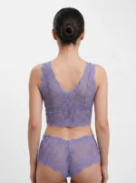 Lavender Whisper Sheer Floral Lace Lingerie Set - Image 2